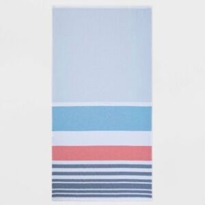 BLUE BASE Warm Striped Sand Resist Beach Towel - Sun Squad™